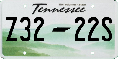 TN license plate Z3222S