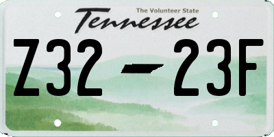TN license plate Z3223F