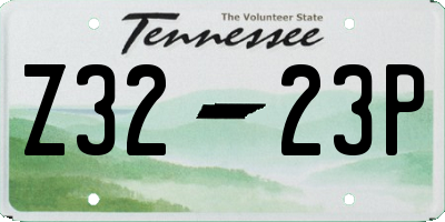 TN license plate Z3223P