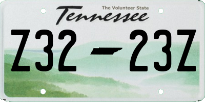 TN license plate Z3223Z