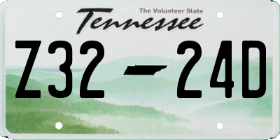 TN license plate Z3224D