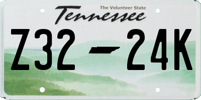 TN license plate Z3224K