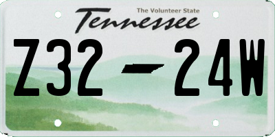TN license plate Z3224W