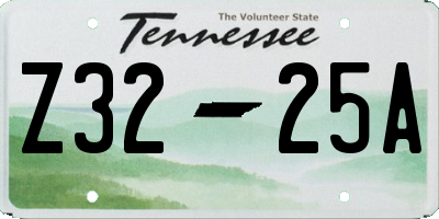 TN license plate Z3225A