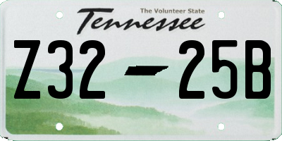 TN license plate Z3225B