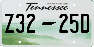 TN license plate Z3225D