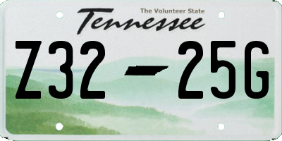 TN license plate Z3225G