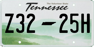 TN license plate Z3225H