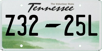 TN license plate Z3225L