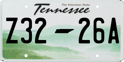 TN license plate Z3226A