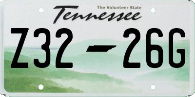 TN license plate Z3226G