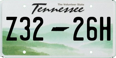 TN license plate Z3226H