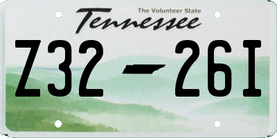 TN license plate Z3226I
