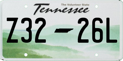 TN license plate Z3226L