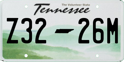 TN license plate Z3226M