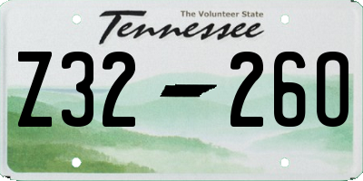 TN license plate Z3226O