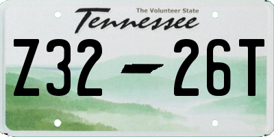 TN license plate Z3226T