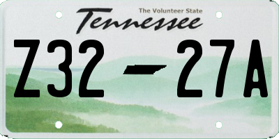 TN license plate Z3227A
