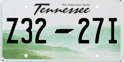TN license plate Z3227I
