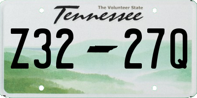 TN license plate Z3227Q