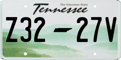 TN license plate Z3227V