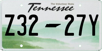 TN license plate Z3227Y