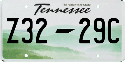 TN license plate Z3229C