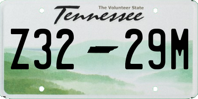 TN license plate Z3229M