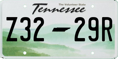 TN license plate Z3229R