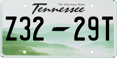 TN license plate Z3229T