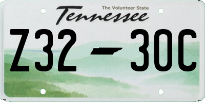 TN license plate Z3230C