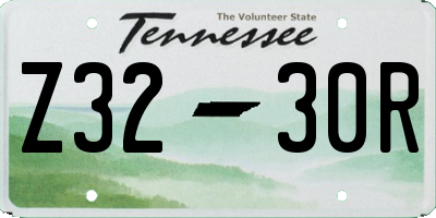 TN license plate Z3230R