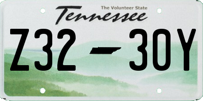 TN license plate Z3230Y