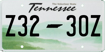 TN license plate Z3230Z