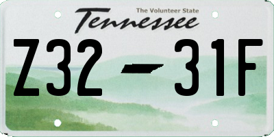 TN license plate Z3231F