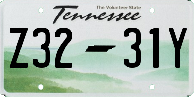 TN license plate Z3231Y