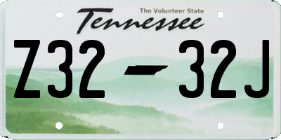 TN license plate Z3232J