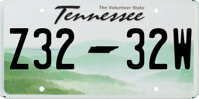 TN license plate Z3232W