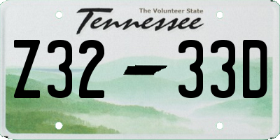 TN license plate Z3233D