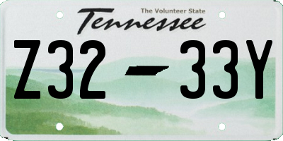 TN license plate Z3233Y