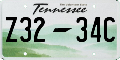 TN license plate Z3234C
