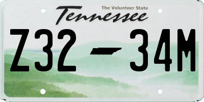 TN license plate Z3234M