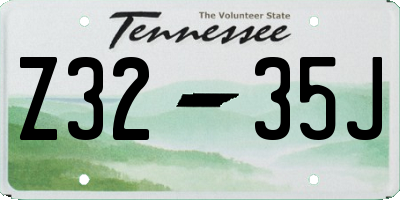 TN license plate Z3235J