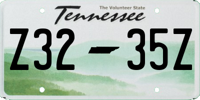 TN license plate Z3235Z