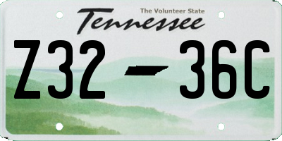 TN license plate Z3236C