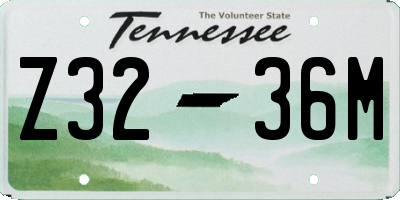 TN license plate Z3236M