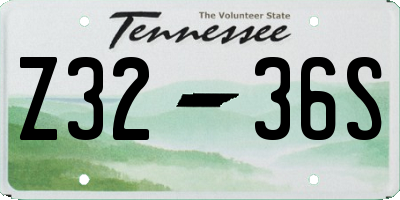 TN license plate Z3236S