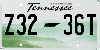 TN license plate Z3236T