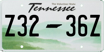 TN license plate Z3236Z