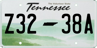 TN license plate Z3238A